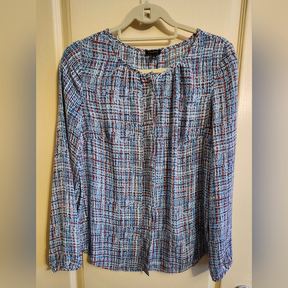 3 / $25 TALBOTS Women's Longsleeve Buttondown Semi-Sheer Blouse | Top. Small